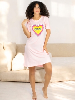 Vestido de dormir con estampado Camisón de hombros caídos Sleep Wear