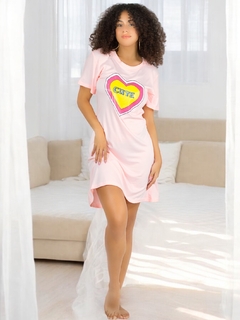 Vestido de dormir con estampado Camisón de hombros caídos Sleep Wear - tienda en línea