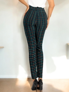 Leggings Elegantes Jegging Mujer a Cuadros Stretch Looks Formal y Casual Mayón y Mallones
