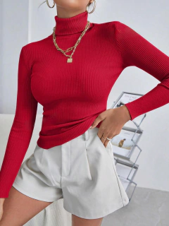 Suéter de Dama Cuello Tortuga Acanalado Stretch: Elegancia y Comodidad en internet