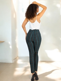 Leggings Elegantes Jegging Mujer a Cuadros Stretch Looks Formal y Casual Mayón y Mallones - MALABIS