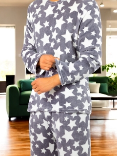 Pijama De Hombre Afelpada de Pantalón y Sudadera Tela Polar Fleece Suave y Ligera - comprar en línea