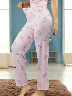SET DE PIJAMA DE MUJER A JUEGO PANTALON Y BLUSA ESTAMPADO - tienda en línea