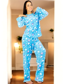 Imagen de Pijama Afelpada para Mujer Polar FLeece Pantalón y Sudadera