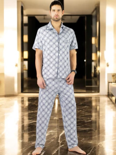 Pijama de Hombre de 2 Piezas en conjunto de Pantalón y Camisa - tienda en línea