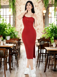 Vestido De Mujer Midi Casual Stretch Para Diario Y Salida en internet