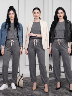 Conjunto Mujer | Set de Playera y Pantalón con Cintura Ajustable| Conjunto de Pants - MALABIS