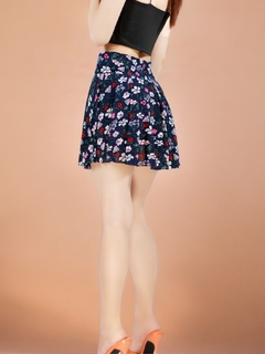 FALDA SHORT DE MUJER CASUAL DE ESTAMPADO FLORAL - MALABIS