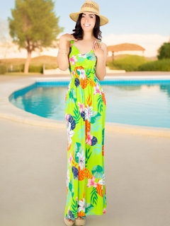 Vestido Largo de Mujer Stretch de Estampados Primaverales en internet