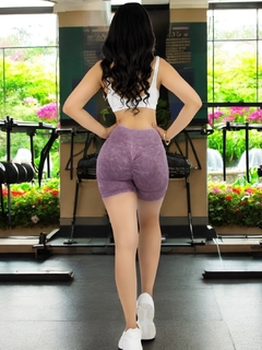 Short de Mujer Deportivo o Casual Stretch Texturizado Push Up para Mujer Biker, Running, Gym y Entrenamiento Shores