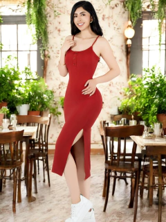 Vestido De Mujer Midi Casual Stretch Para Diario Y Salida - comprar en línea