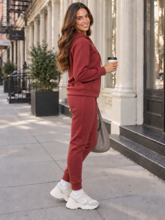 Conjunto Mujer 2 Piezas, Sudadera con Capucha y Pantalón Jogger, Casual Deportivo, Cómodo y Térmico en internet