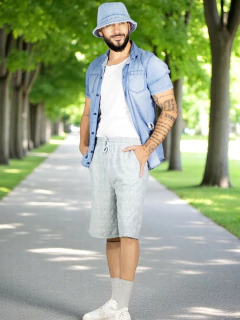 Short Hombre Casual Cintura Ajustable Detalles Texturizados Diseño Moderno - comprar en línea