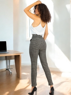 Leggings Elegantes Jegging Mujer a Cuadros Stretch Looks Formal y Casual Mayón y Mallones - MALABIS