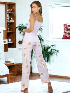 SET PIJAMA DE MUJER DE PANTALON Y BLUSA ESTAMPADO - tienda en línea