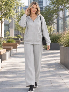 Conjunto 2 Piezas para Mujer, Sudadera con Capucha y Pantalón de Pierna Ancha, Cómodo y Elegante en internet
