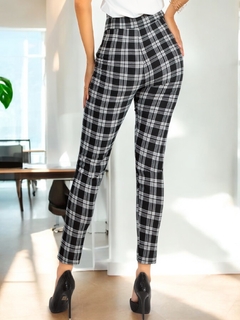 Imagen de Leggings Elegantes Jegging Mujer a Cuadros Stretch Looks Formal y Casual Mayón y Mallones