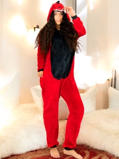 Pijama Mameluco Adultos Y Niño Tela Polar Fleece de Invierno Pijamas Familiares