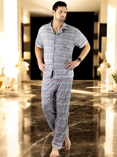 Pijama de Hombre de 2 Piezas en conjunto de Pantalón y Camisa en internet