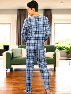 Pijama De Hombre Afelpada de Pantalón y Sudadera Tela Polar Fleece Suave y Ligera