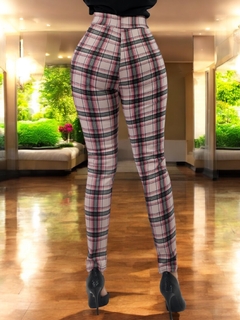 Leggins a Cuadros Jeggins Mujer Legging Pantalón Mallones Mayon Malla - tienda en línea