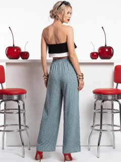 Pantalón Palazzo para Mujer | Pantalón Holgado de Cintura Elástica con Jareta - tienda en línea