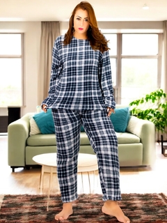 Pijama Afelpada para Mujer Polar Pantalón Sudadera Tallas Extras - tienda en línea