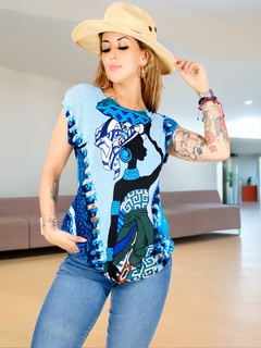 Blusa de Mujer manga corta estampada - MALABIS