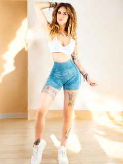 Imagen de Shorts Deportivo o Casual Stretch Texturizado Push Up para Mujer Biker, Running, Gym y Entrenamiento Shores