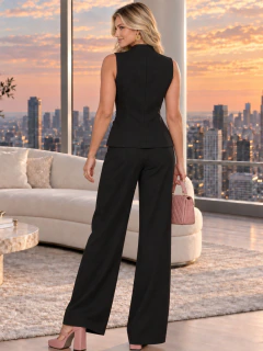 Imagen de Conjunto 2 Piezas para Mujer, Chaleco Elegante y Pantalón Palazzo, Casual Chic