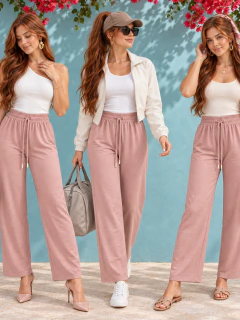 Pantalón Palazzo para Mujer, Tiro Alto y Pierna Ancha, Cómodo y Casual Chic - MALABIS