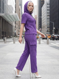 Conjunto Casual para Mujer | Pants y Sudadera con Capucha Stretch | Set Cómodo Unitalla para Dama