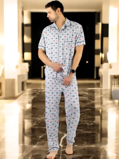 Pijama de Hombre de 2 Piezas en conjunto de Pantalón y Camisa - tienda en línea