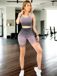 Conjunto de Mujer Deportivo/Casual 2 PIEZAS Short y Blusa Stretch, Comodidad y Estilo - comprar en línea