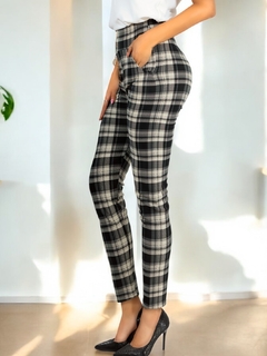 Imagen de Leggings Elegantes Jegging Mujer a Cuadros Stretch Looks Formal y Casual Mayón y Mallones