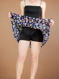 FALDA SHORT DE MUJER CASUAL DE ESTAMPADO FLORAL - MALABIS