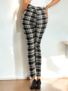 Leggings Elegantes Jegging Mujer a Cuadros Stretch Looks Formal y Casual Mayón y Mallones