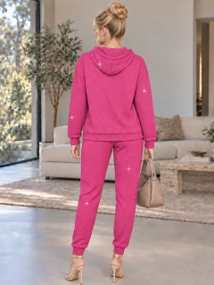 Imagen de Conjunto 2 Piezas, Sudadera con Capucha y Pantalón Jogger, Estilo Casual Chic para Mujer