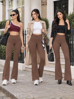 Legging Acampanado Mujer Cintura Alta | Stretch Moldea Figura Deportivo Casual - MALABIS