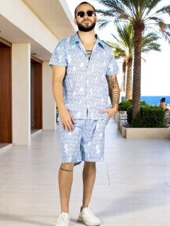 Conjunto Hombre Verano Camisa y Short a Juego Alberca Playa y Calor - MALABIS