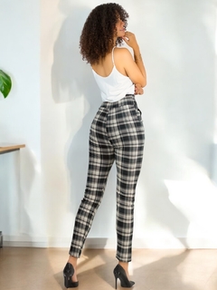 Leggings Elegantes Jegging Mujer a Cuadros Stretch Looks Formal y Casual Mayón y Mallones - MALABIS