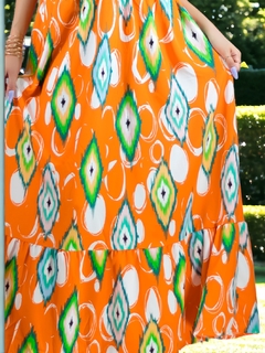 Imagen de VESTIDO DE MUJER LARGO CON ESTAMPADOS