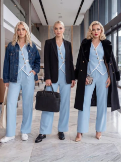 Conjunto para Mujer 2 Piezas | Chaleco Asimétrico Sin Mangas y Pantalón Recto - tienda en línea