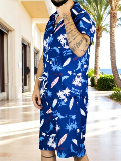 Conjunto Hombre Verano Camisa y Short a Juego Alberca Playa y Calor en internet