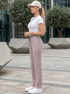 Pant para Mujer | Pantalón Acanalado Stretch con Cintura Elástica y Jareta | Pantalón Cómodo Casual de Tiro Alto - comprar en línea