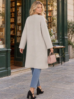Imagen de Abrigo de Mujer, Cárdigan Largo para Mujer, Tejido Suave y Cómodo, Elegante y Casual para Todo Momento