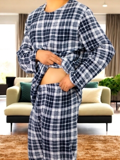 Pijama De Hombre Afelpada de Pantalón y Sudadera Tela Polar Fleece Suave y Ligera - tienda en línea