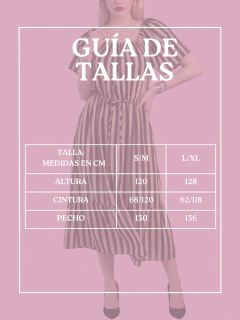 Vestido Midi de Rayas Verticales, Corte Favorecedor, Elegancia Casual y Estilo Sofisticado para Mujer - comprar en línea