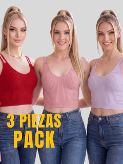 PACK DE 3 TOPS PARA MUJER -CASUSAL Y COMODO - tienda en línea