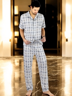 Pijama de Hombre de 2 Piezas en conjunto de Pantalón y Camisa - comprar en línea